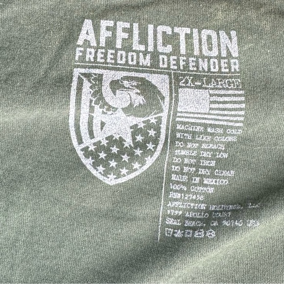 Affliction Men's Short Sleeve Graphic T-shirt -Size: 2XL/3XL - NWT - Picture 9 of 9